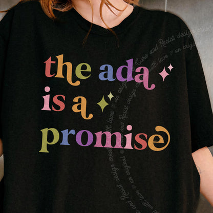 The Ada is a Promise Care & Resist progressive t-shirt in Black