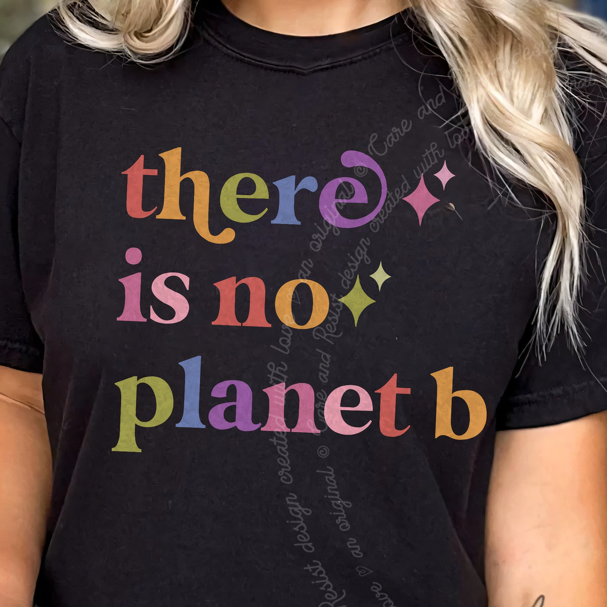 There is No Planet B Care & Resist progressive t-shirt in Black