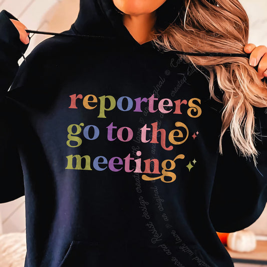 Reporters Go to the Meeting Care & Resist Gildan hoodie in Black
