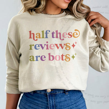 Half These Reviews are Bots Care & Resist Gildan crewneck sweatshirt in Sand