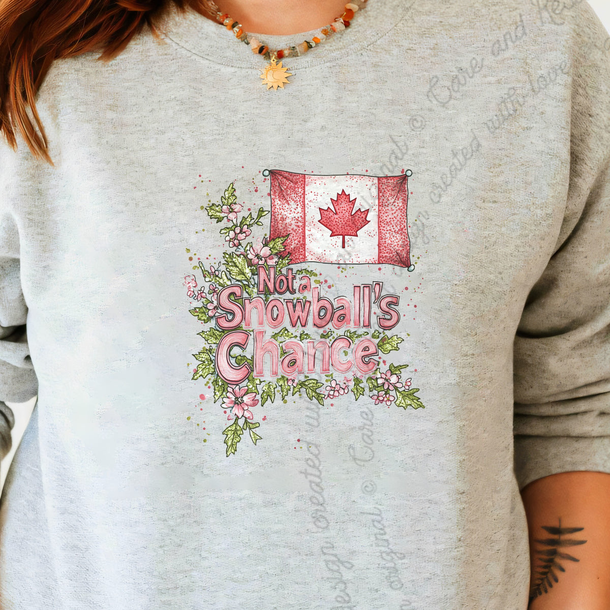 Not a Snowball's Chance Care & Resist Gildan crewneck sweatshirt in Sport Grey