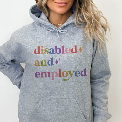 Disabled and Employed Care & Resist Gildan hoodie in Sport Grey