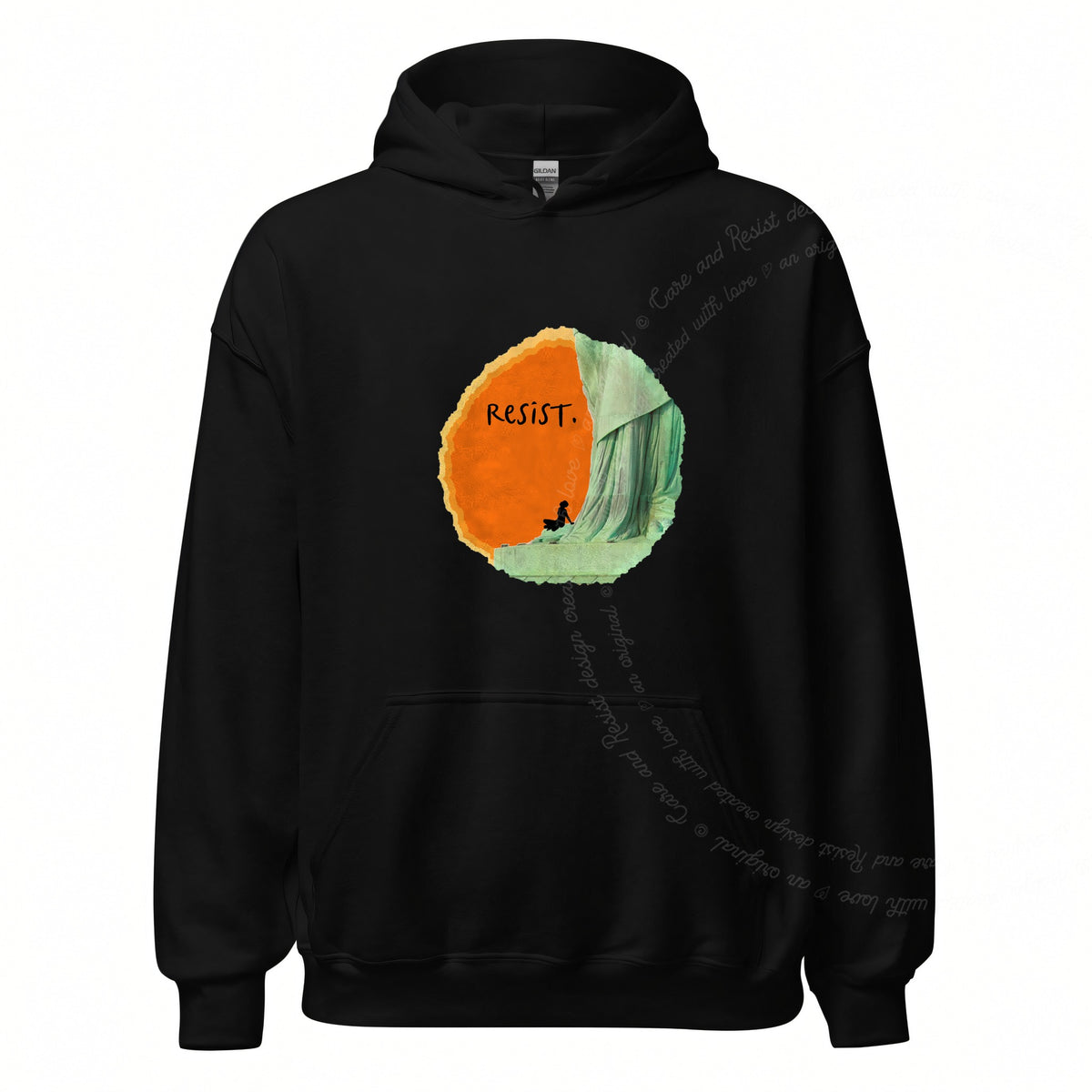 Resist Care & Resist Gildan hoodie in Black
