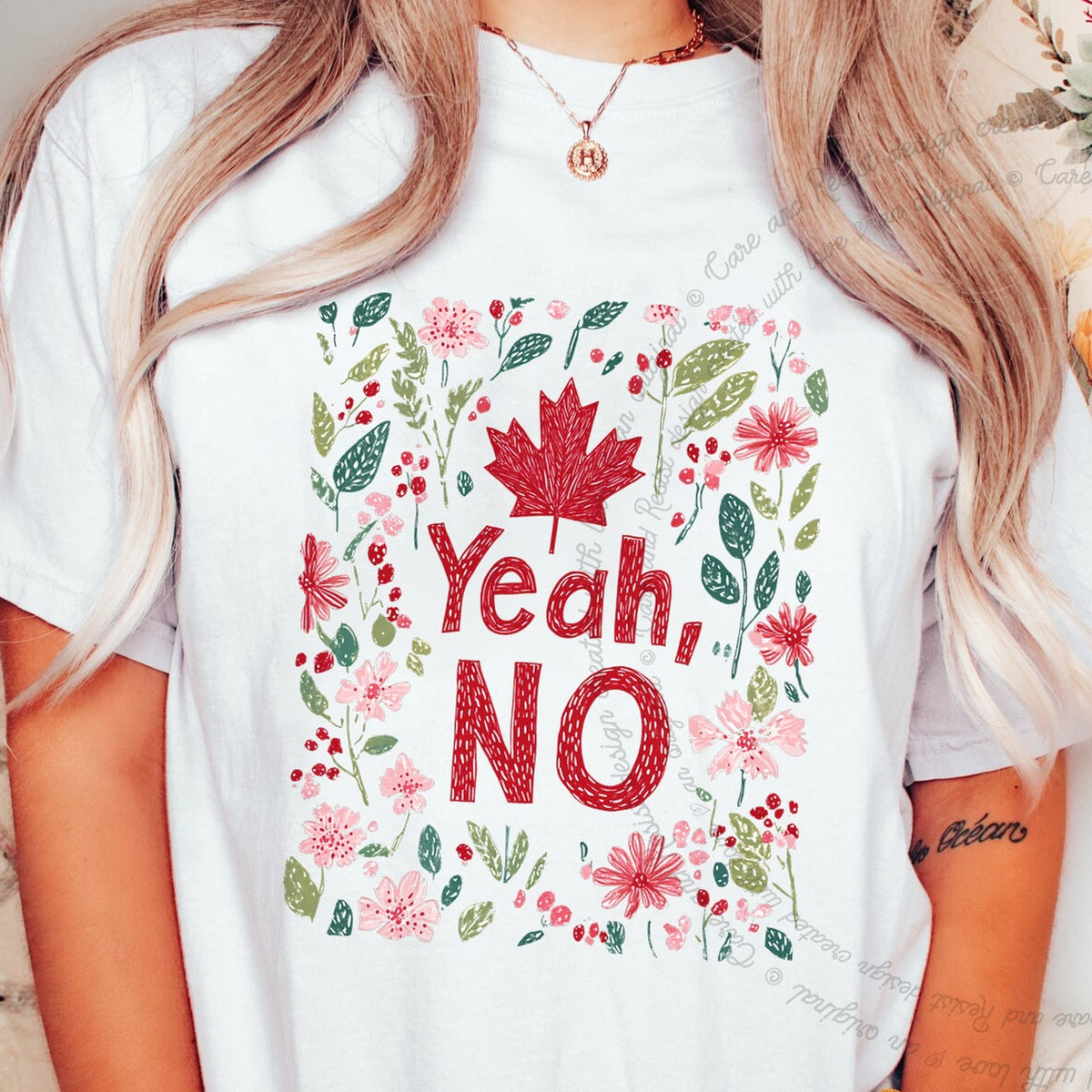 Yeah, No Care & Resist progressive t-shirt in White