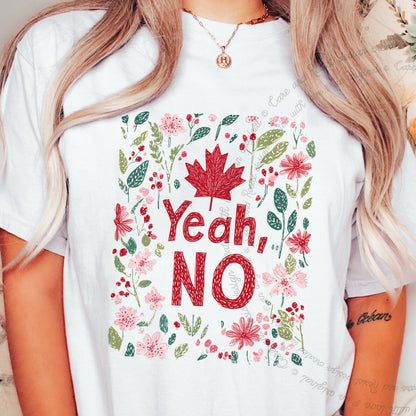 Yeah, No Care & Resist progressive t-shirt in White