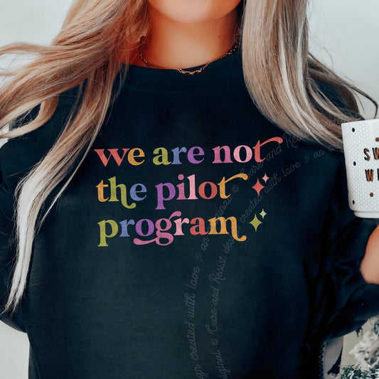 We are not the Pilot Program Care & Resist Gildan crewneck sweatshirt in Black