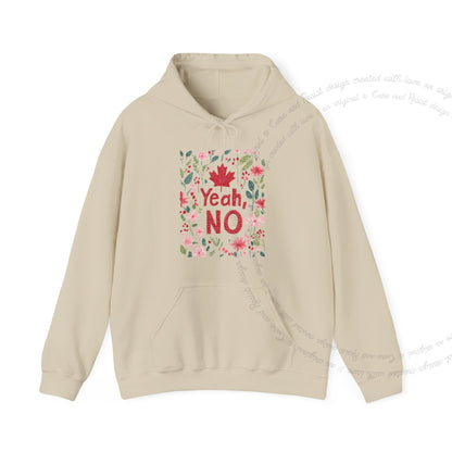 Yeah, No Care & Resist Gildan hoodie in Sand