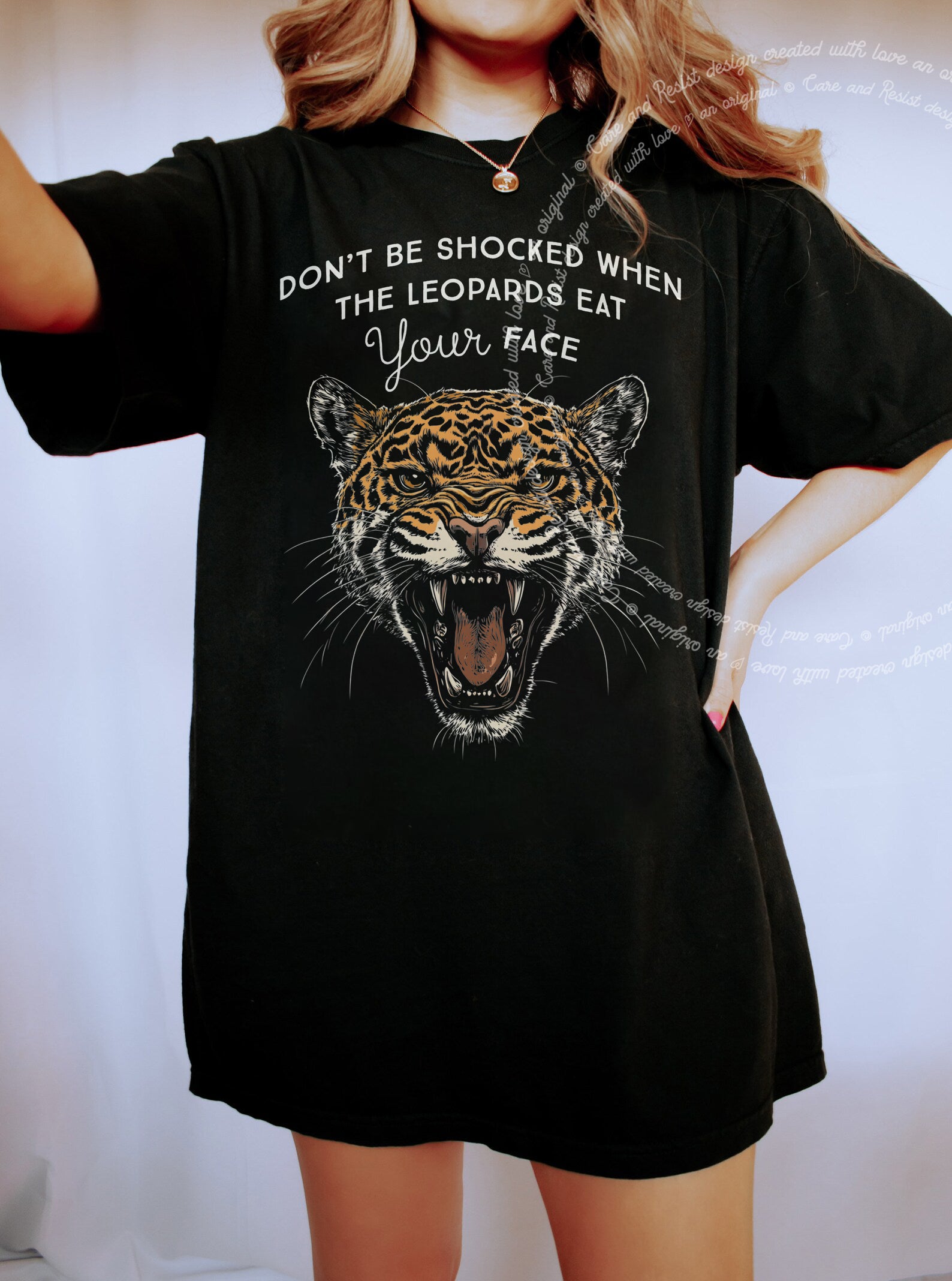leopard eating face i never didn't think thought a would eat my funny lepard faces social club democrat antitrump anti trump maga antimaga shirt tshirt tee t-shirt comfort colors fdt funny political resist dont blame me vote for him anti-trump merch