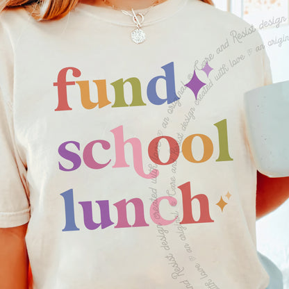 Fund School Lunch Care & Resist progressive t-shirt in Ivory
