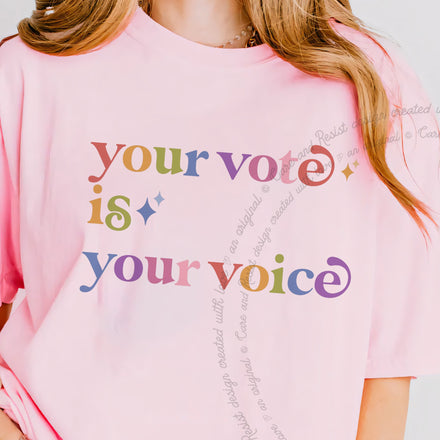 Your Vote is Your Voice Comfort Colors Unisex T-Shirt