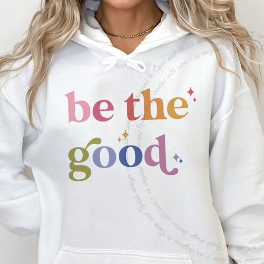 Be the Good Care & Resist Gildan hoodie in White