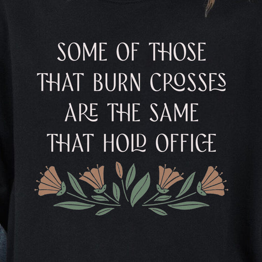 Some of Those That Burn Crosses RATM Care & Resist progressive t-shirt in Black