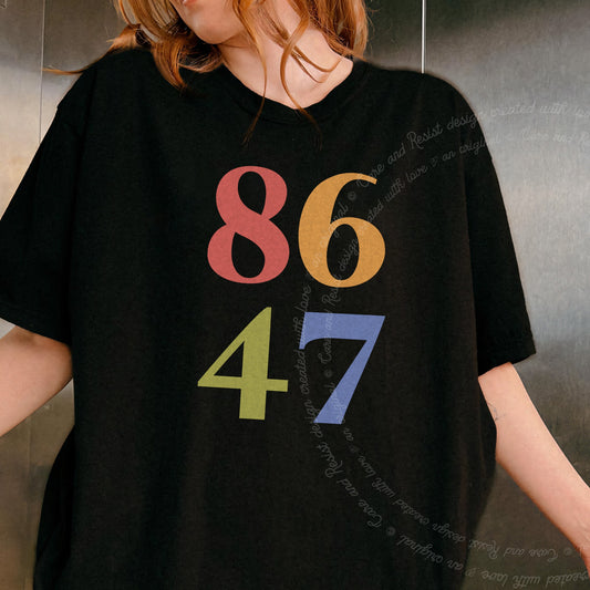 86 47 Care & Resist progressive t-shirt in Black
