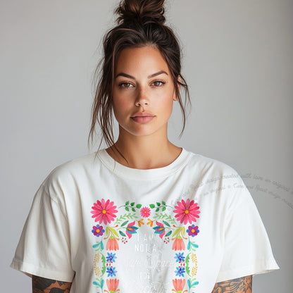 I Am Not a Safe Space for Racists Floral Care & Resist progressive t-shirt in White