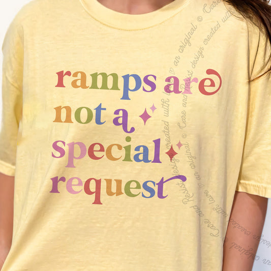 Ramps are not a Special Request Care & Resist progressive t-shirt in Banana