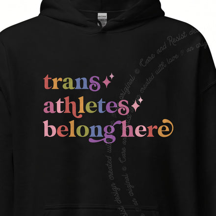 Trans Athletes Belong Here Hoodie