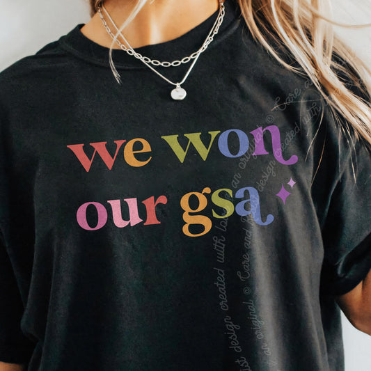 We Won Our Gsa Care & Resist progressive t-shirt in Black