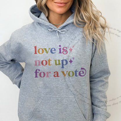 Love is not Up for a Vote Care & Resist Gildan hoodie in Sport Grey