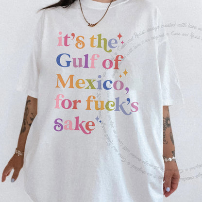 It's the Gulf of Mexico for Fuck's Sake Care & Resist progressive t-shirt in White