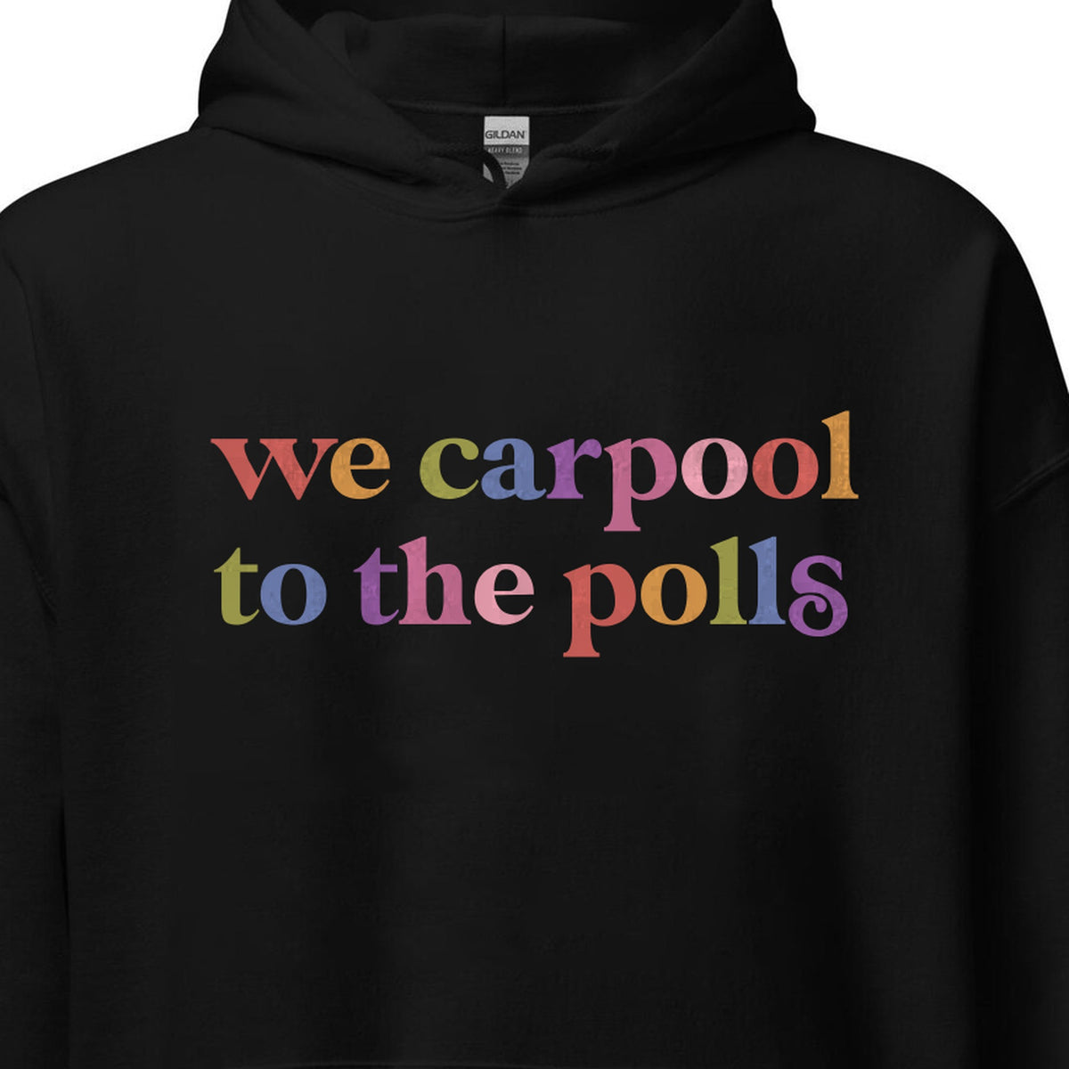 We Carpool to the Polls Care & Resist Gildan hoodie in Black