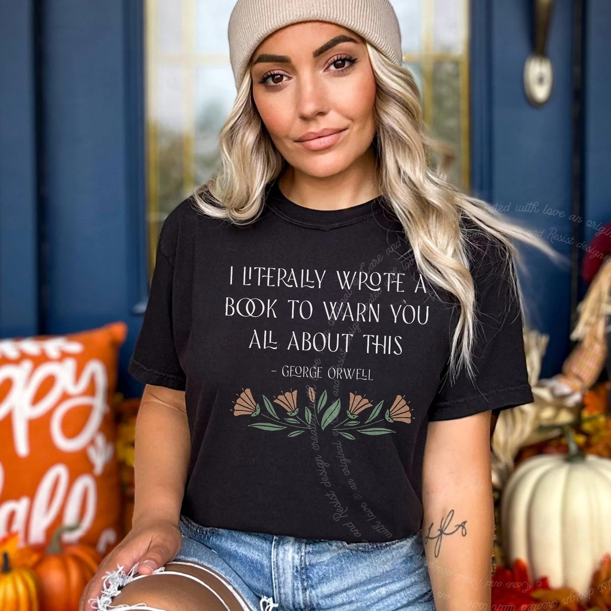 I Literally Wrote a Book to Warn You All About This Care & Resist progressive t-shirt in Black