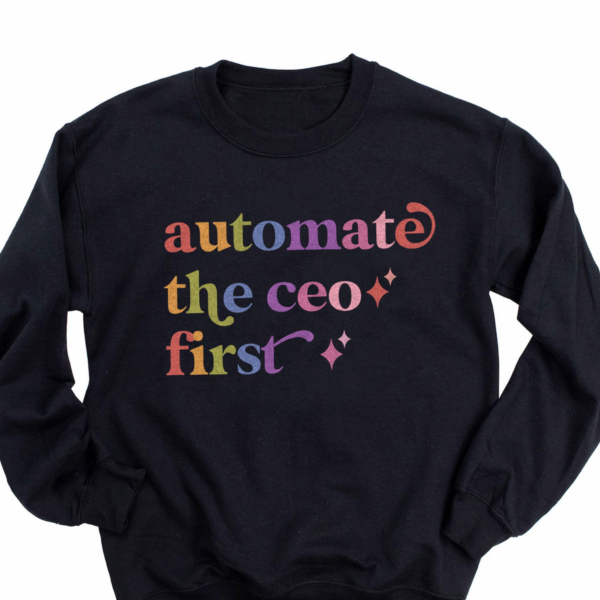 Automate the Ceo First Care & Resist Gildan crewneck sweatshirt in Black