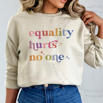 Equality Hurts No One Care & Resist Gildan crewneck sweatshirt in Sand
