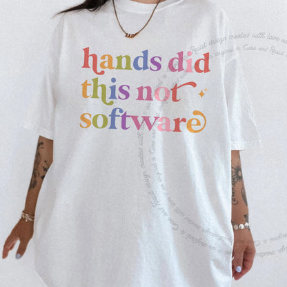 Hands Did This not Software Care & Resist tee in White