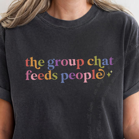 The Group Chat Feeds People Care & Resist progressive t-shirt in Graphite