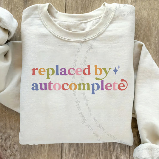 Replaced By Autocomplete Care & Resist Gildan crewneck sweatshirt in Sand