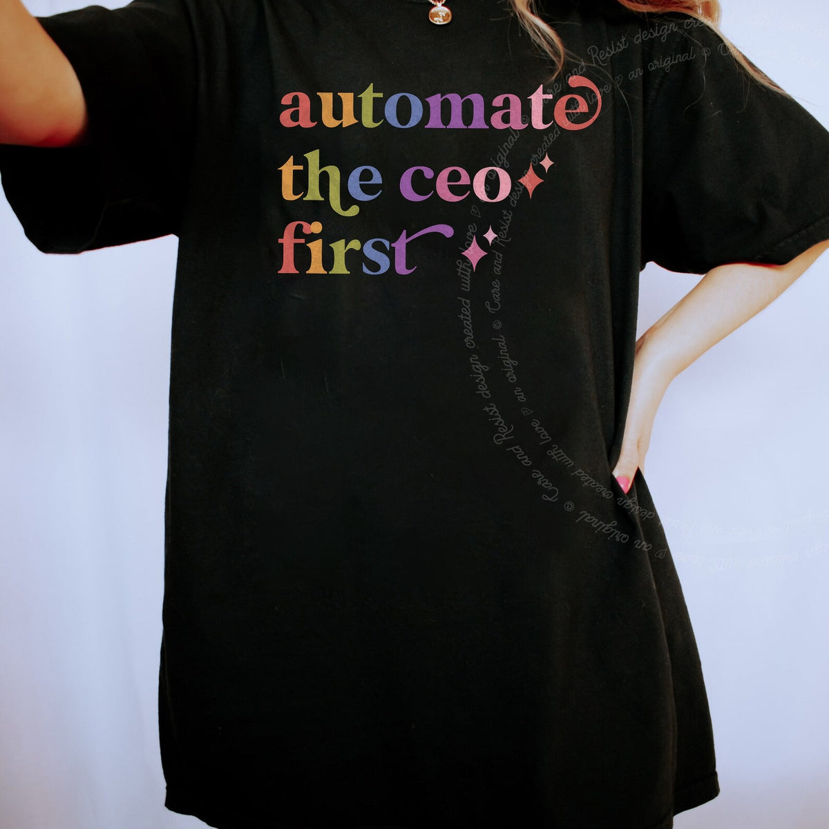 Automate the Ceo First Care & Resist rainbow tee