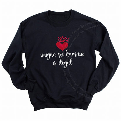 Ningun Ser Humano Es Ilegal Care & Resist Gildan crewneck sweatshirt in Black