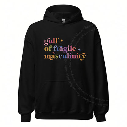 Gulf of Fragile Masculinity Care & Resist Gildan hoodie in Black