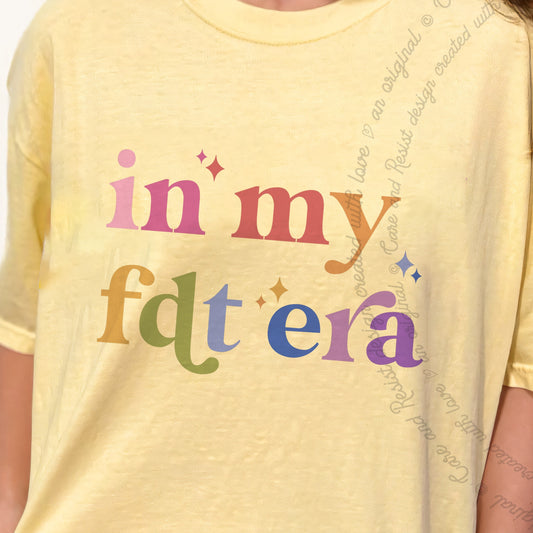 In My FDT Era Care & Resist progressive t-shirt in Banana