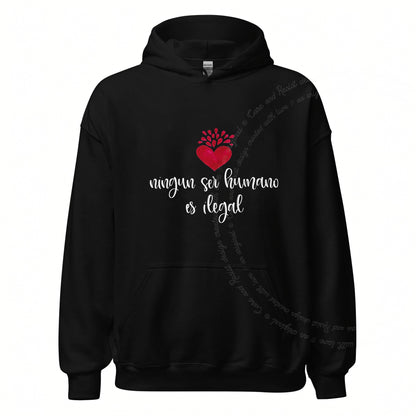 Ningun Ser Humano Es Ilegal Care & Resist Gildan hoodie in Black